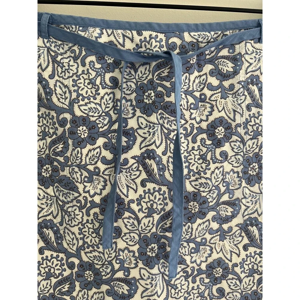 Vintage American Eagle Outfitters Mini Skirt 6 Blue Floral Pockets Boho Y2K